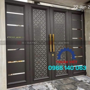 CỔNG NHÔM CNC 4 CÁNH GIÁ RẺ HÓC MÔN