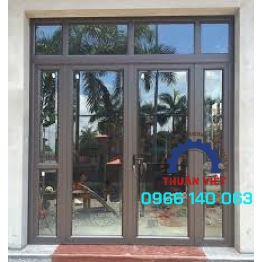 CỬA NHÔM XINGFA 4 CÁNH ĐEN CHẤT LƯỢNG GIÁ RẺ QUẬN 12