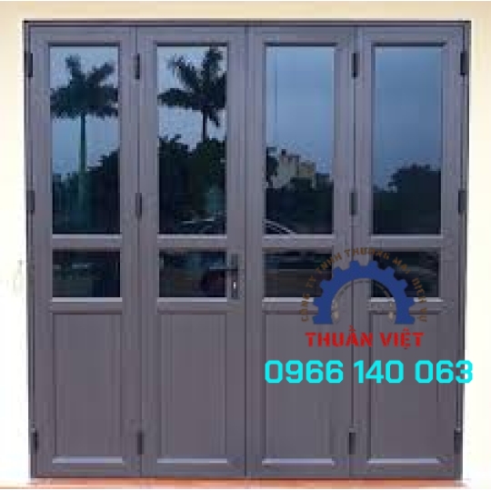 CỬA SẮT 4 CÁNH XÁM CHẤT LƯỢNG GIÁ RẺ QUẬN 12